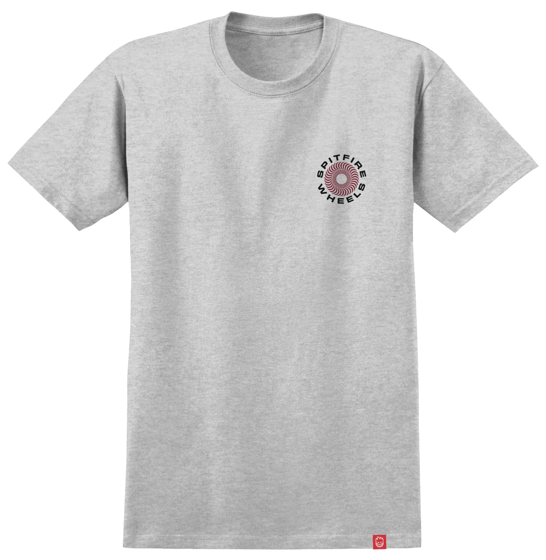 Spitfire - Classic '87 Swirl Fade Fill T-Shirt Ash Grey / Red / Black - Image 2