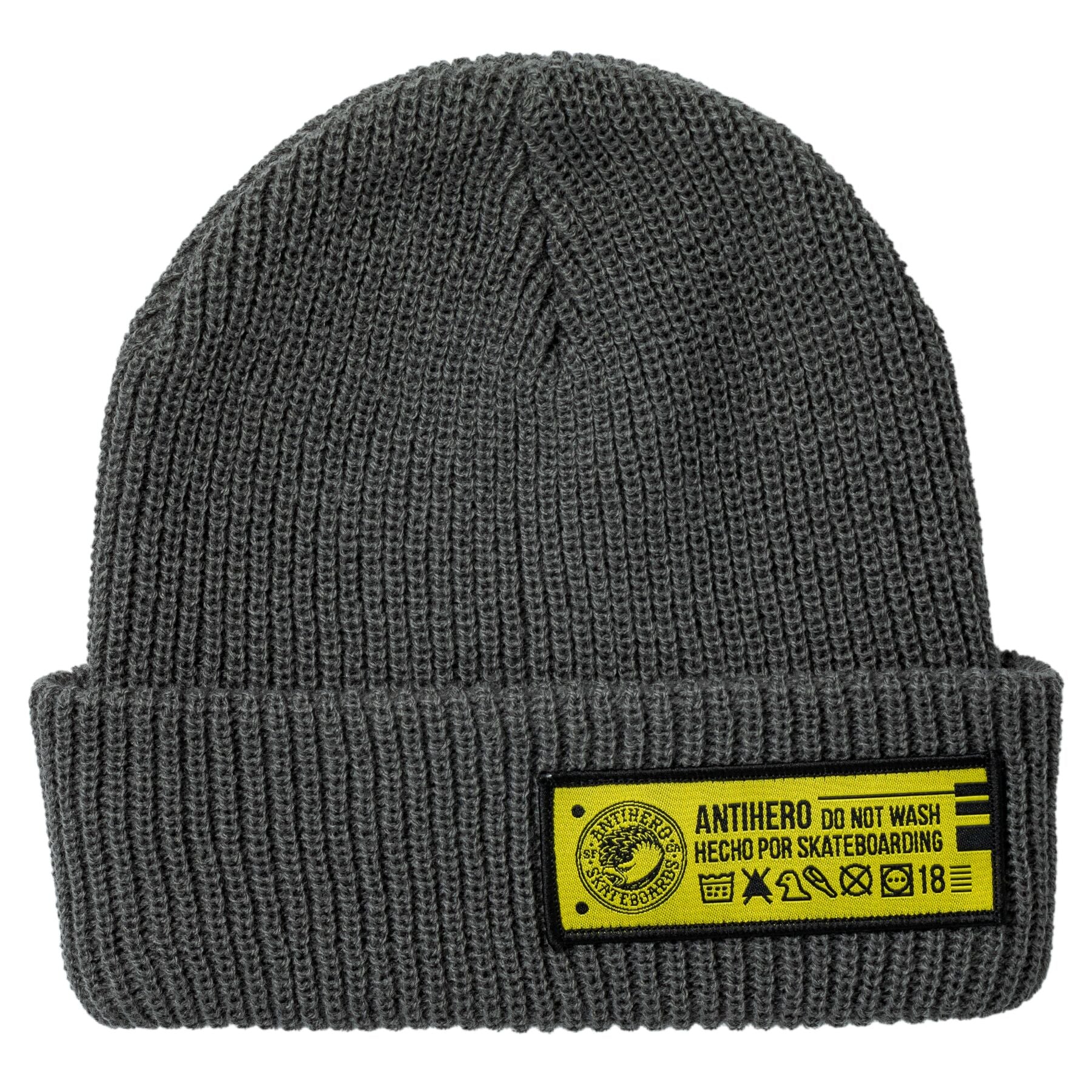 Spitfire - Hecho Por Skateboarding Cuff Beanie Charcoal / Yellow