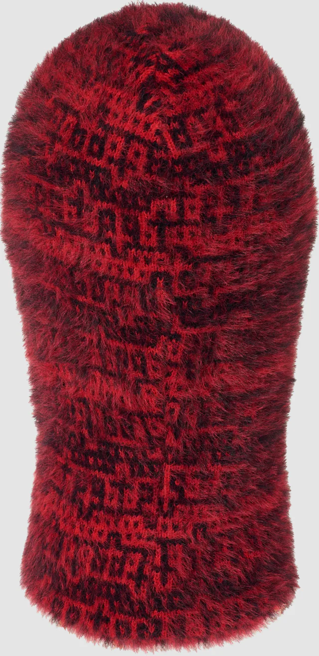 The Trilogy Tapes - Shadow Multiple Knitted Hood Carmine Red/Black - Image 2