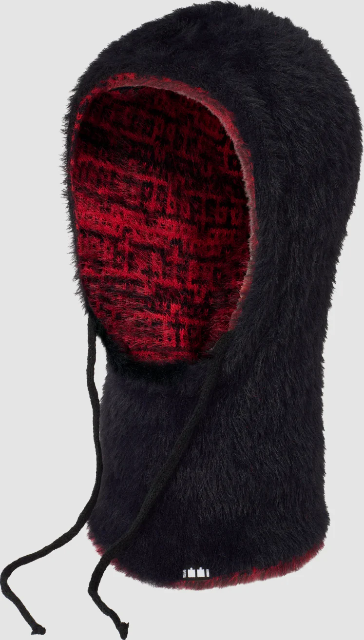 The Trilogy Tapes - Shadow Multiple Knitted Hood Carmine Red/Black - Image 3