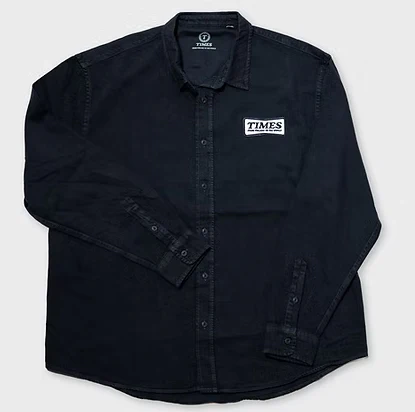 Times - Relaxed Work Shirt Dyed Black